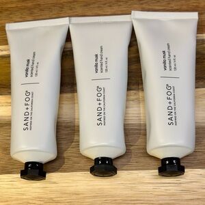 Sand + Fog Vanilla Musk Scented Hand Cream 3x 4 oz NWOB Luxurious Moisturizer